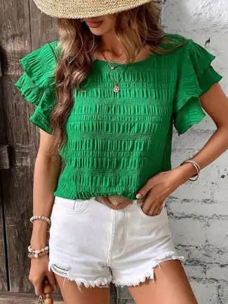 Ruffled īss piedurknēm