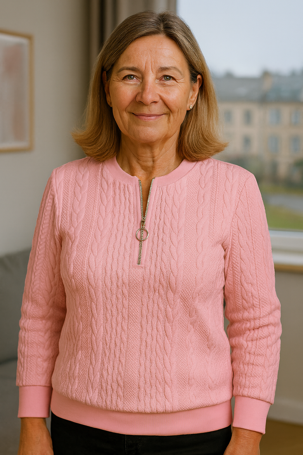 Astrid - zip adīts džemperis