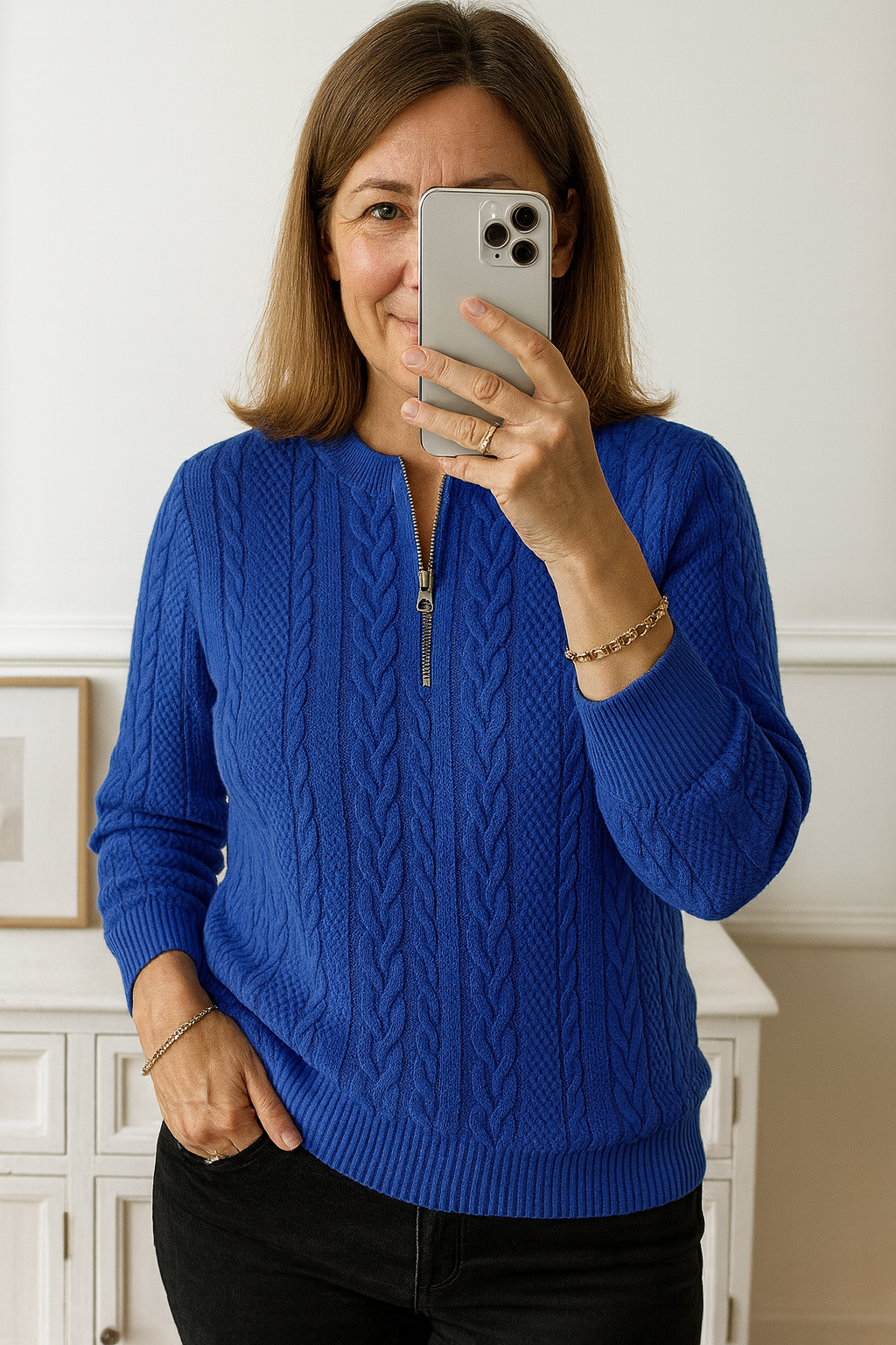 Astrid - zip adīts džemperis