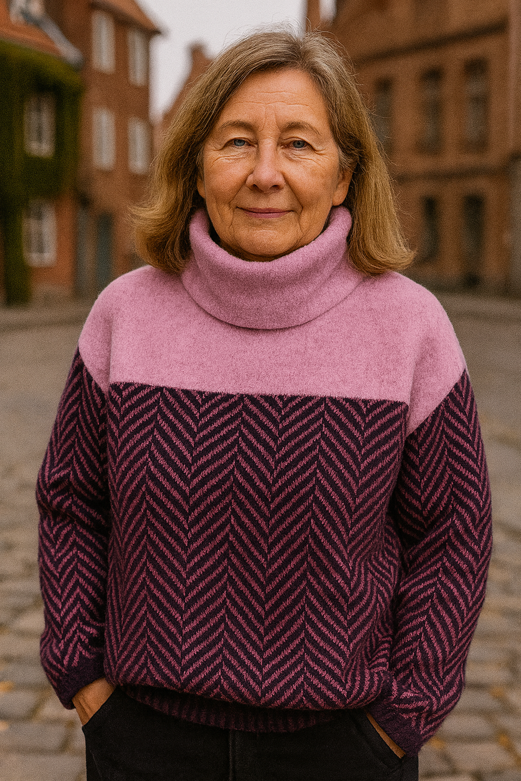 Celeste - augsta kakla adīts džemperis