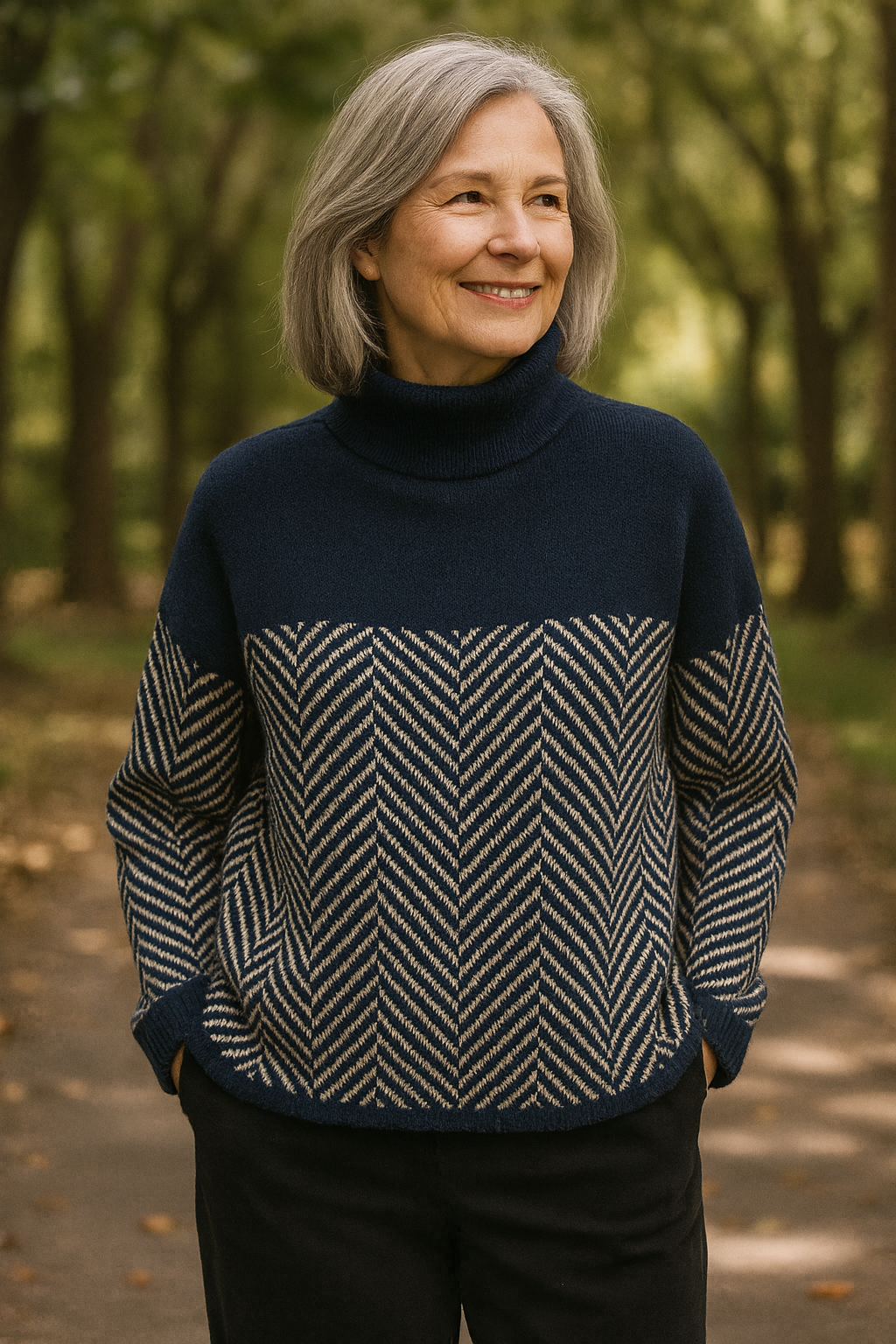 Celeste - augsta kakla adīts džemperis