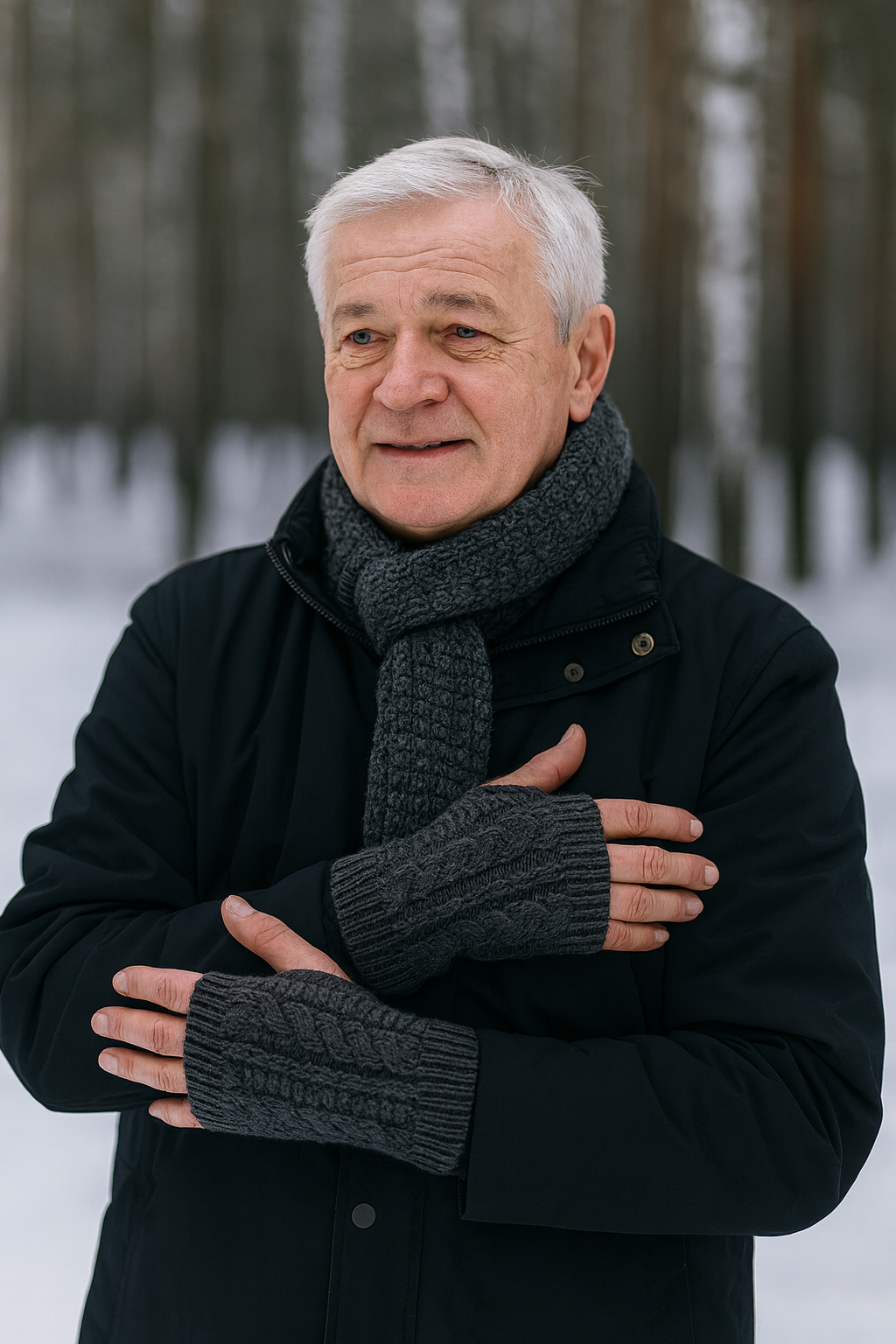 Dace - adītie bezpirkstu cimdi