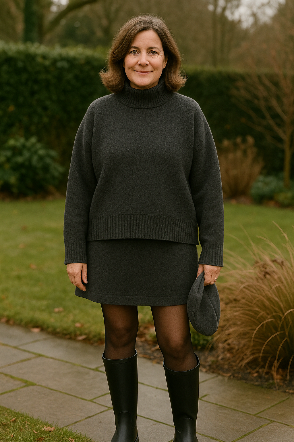 Freya - adīts džemperis un svārki komplekts