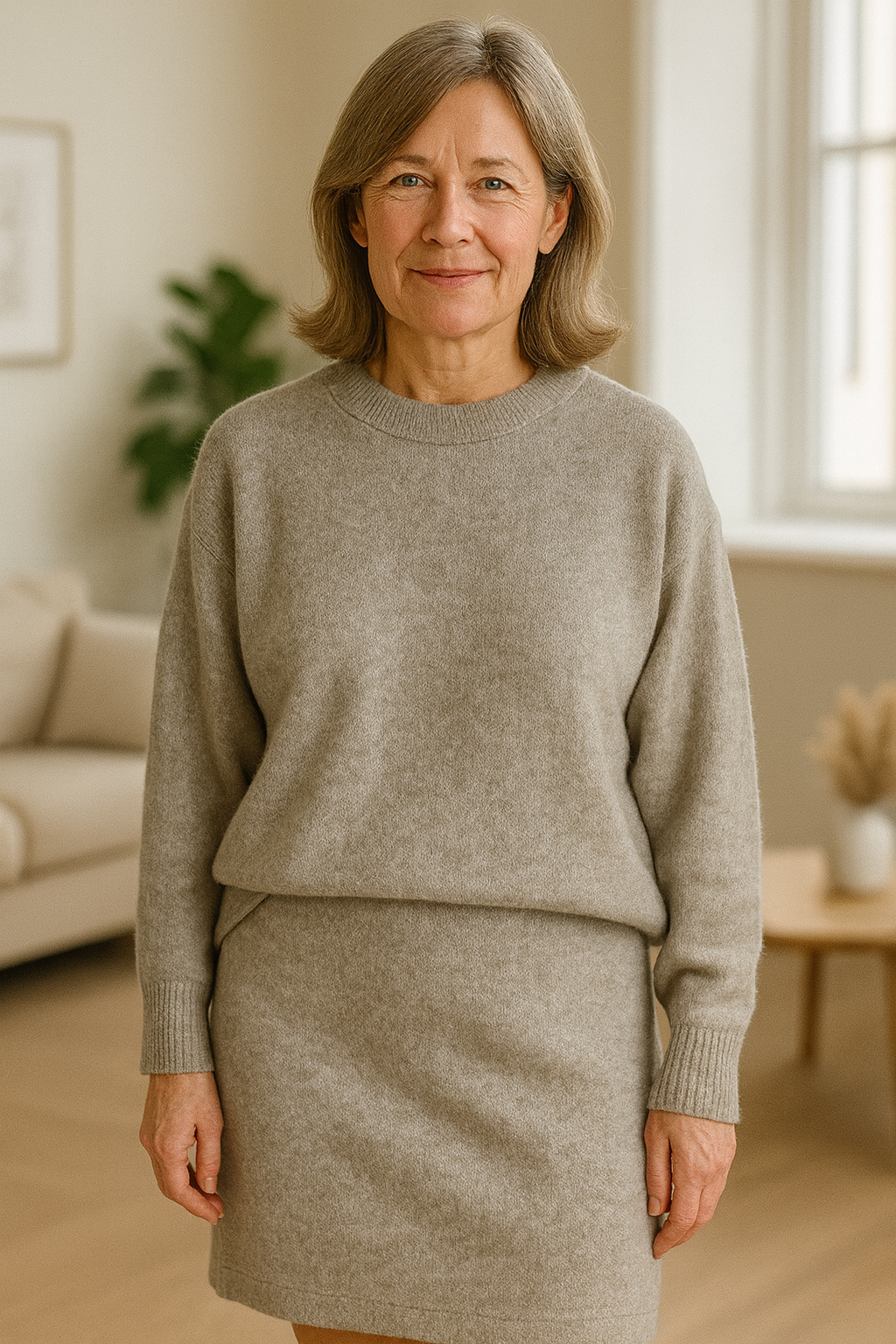 Freya - adīts džemperis un svārki komplekts