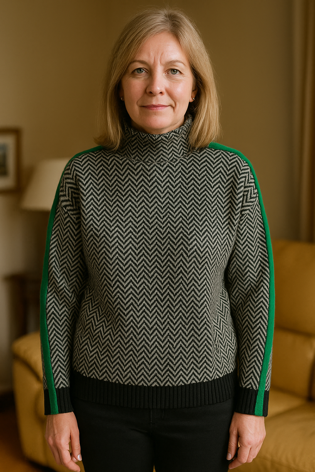 Lāsma - adīts rievu džemperis