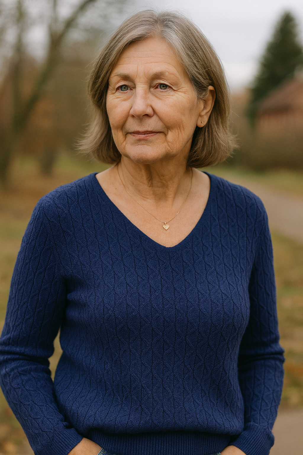 Līga - adīts V veida džemperis