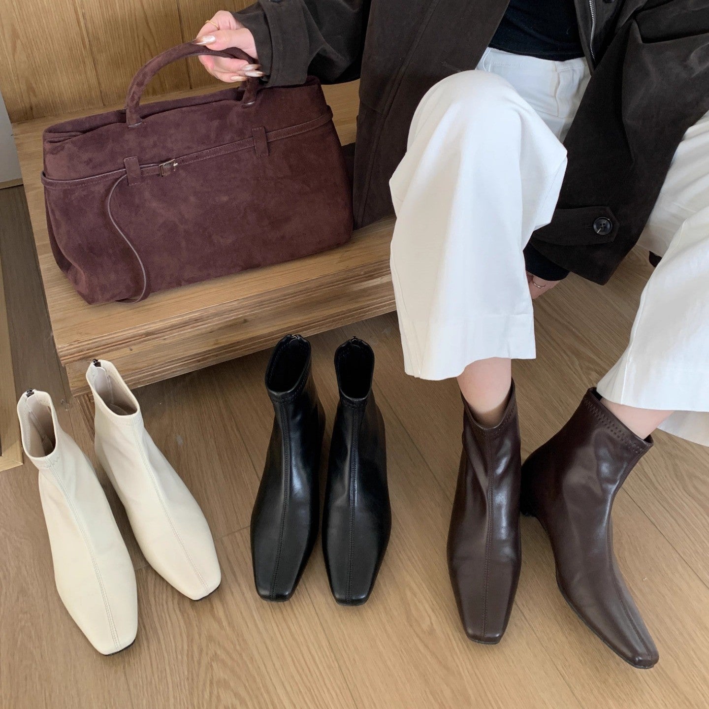 Marita - ādas potīšu zābaki