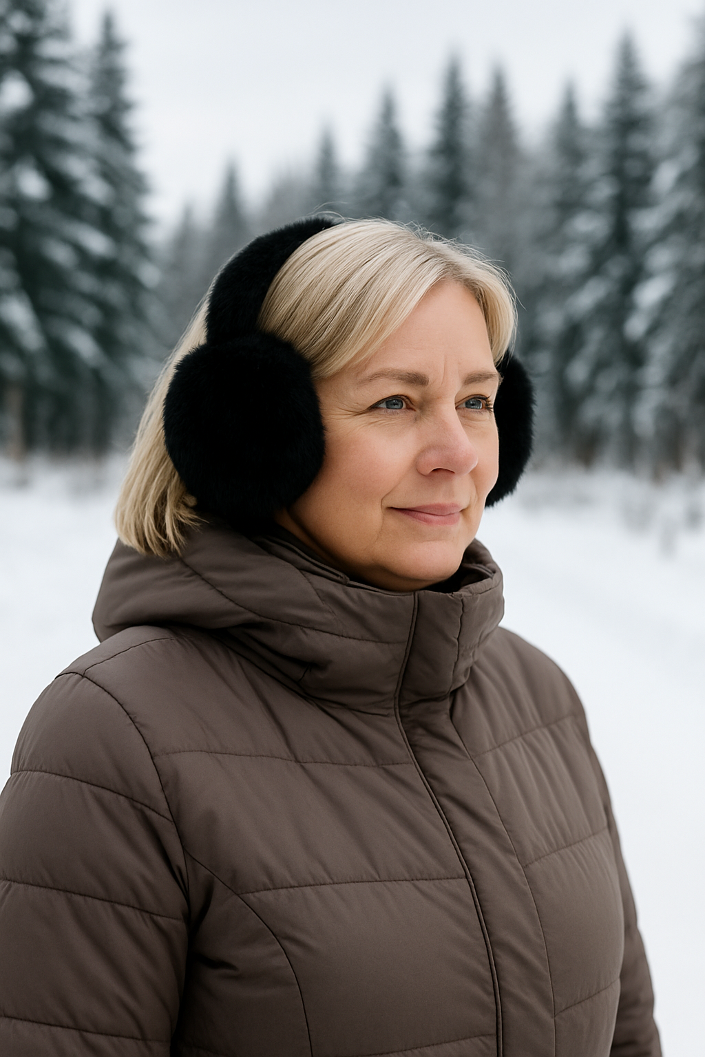 Sniedze - siltās plīša austiņas