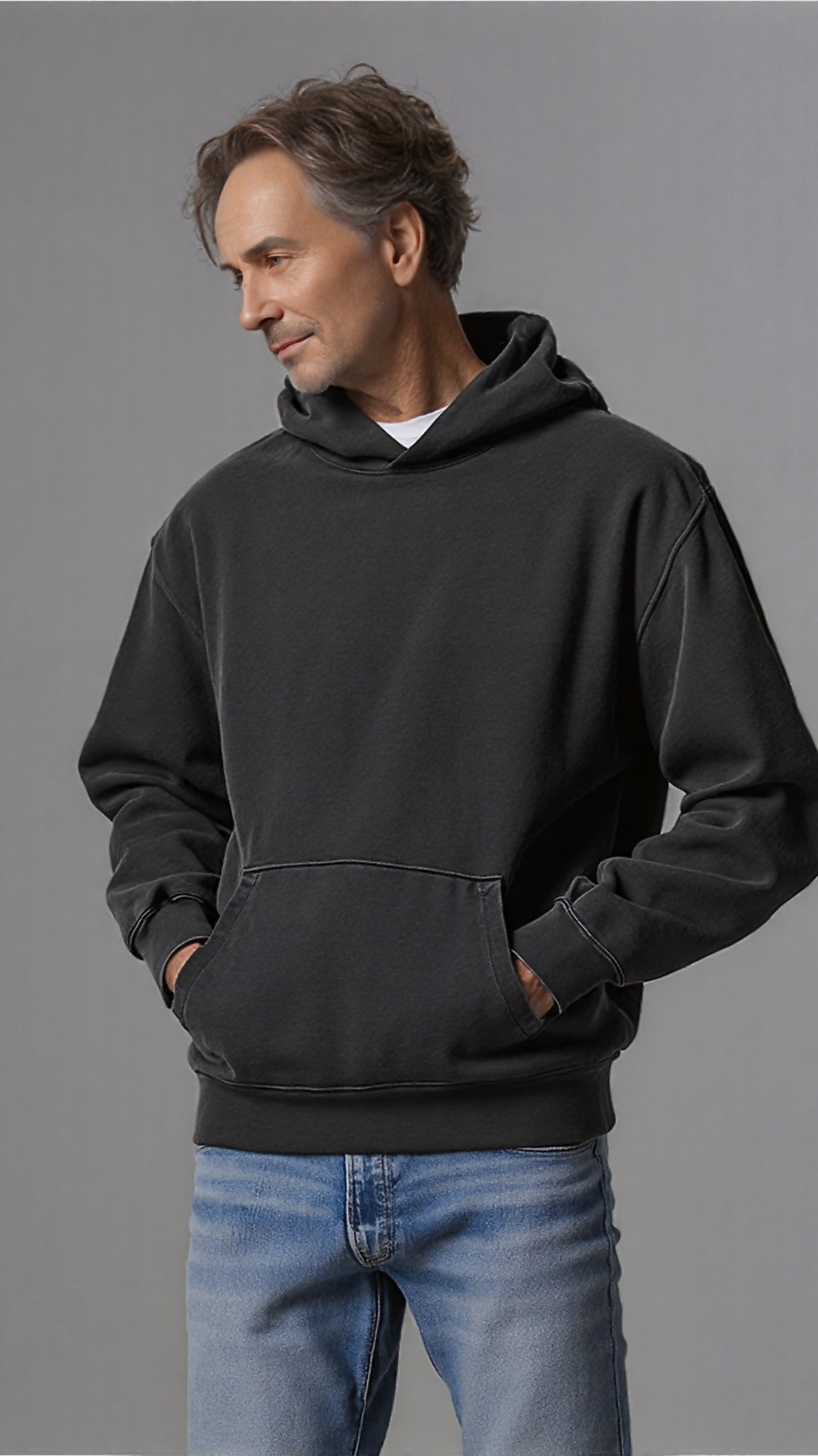 Rainers - kokvilnas brīvā stila hūdijs